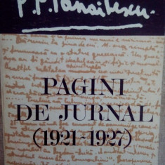 P. P. Panaitescu - Pagini de jurnal (1921-1927) (1974)