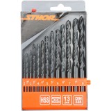 Sthor 22180 - Set burghie metal HSS 2-8 mm tija cilindrica 13 bucati