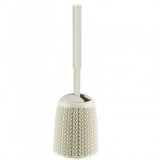 Perie de toaleta cu suport Curver&reg; KNIT, Maro deschis, 14x43x14 mm