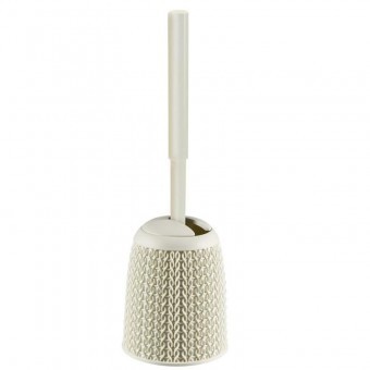 Perie de toaleta cu suport Curver&amp;reg; KNIT, Maro deschis, 14x43x14 mm foto