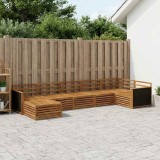 Cumpara ieftin Set de canapele de exterior 7 buc. 7-Locuri natural
