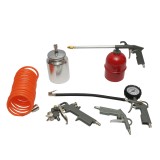 Set 5 piese aer comprimat cu furtun spiralat 5m, pistol spalat, vopsit, umflat si suflat aer Breckner Germany