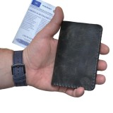 Cumpara ieftin Portofel, personalizabil, din piele naturala, Jack L, Gri antichizat