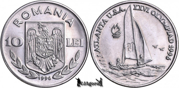 1996, 10 Lei - Sailboat - Romania