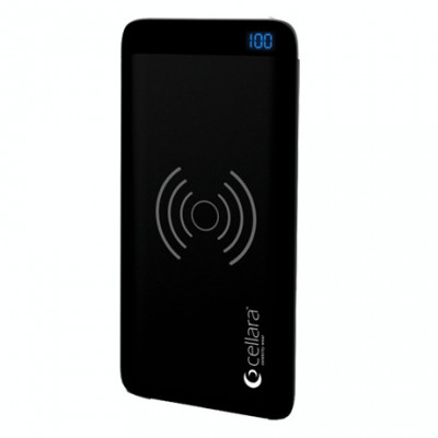 BATERIE EXTERNA CELLARA CU INCARCARE WIRELESS COLECTIA PULSE CAPACITATE 10000 MAH -NEAGRA foto