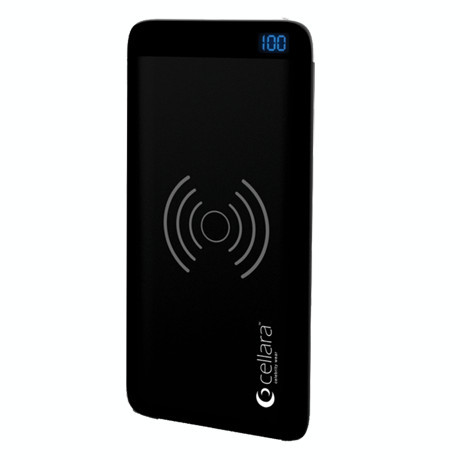 BATERIE EXTERNA CELLARA CU INCARCARE WIRELESS COLECTIA PULSE CAPACITATE 10000 MAH -NEAGRA