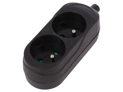 Conector Alimentare AC Mamă 2x soclu foto
