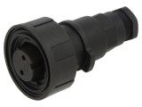 Conector circular BULGIN PXV0736/S mufă mamă 2 pini 12A 277V IP68/IP69K 6-8mm