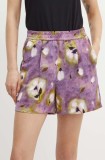 MAX&amp;Co. pantaloni scurti femei, culoarea violet, modelator, high waist, 2426146021200