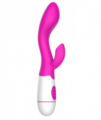 Vibrator Rabbit Mary 20 cm 30 Moduri Vibratii USB Roz Guilty Toys foto