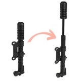 Pompa de mana pentru bicicleta, Mini, Neagra, cu 2 ace si suport de prindere, CMCLASS