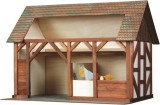 Set de constructie arhitectura, Walachia, Grajdul animalelor, 154 piese din lemn