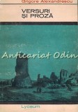 Versuri si Proza - Grigore Alexandrescu, Ed. Tineretului 1967, 278 pagini, Lyceum
