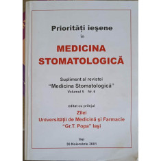 PRIORITATI IESENE IN MEDICINA STOMATOLOGICA. SUPLIMENT AL REVISTEI MEDICINA STOMATOLOGICA VOL.5, NR.6-COLECTIV