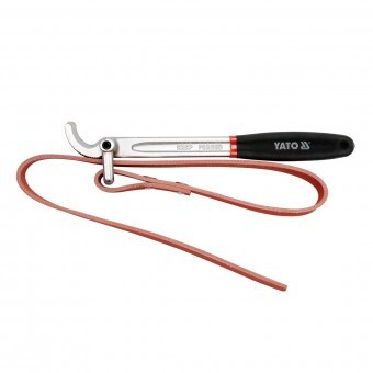 Cheie pentru filtru ulei cu banda din piele Yato YT-0825, reglabila 100-200 mm foto