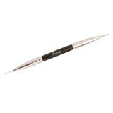 Set Pensule Nail Art, Dublu Capăt, Punctare și Linii, Negru-Argintiu, 11.5cm, Oem
