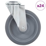 Cumpara ieftin Roti pivotante cu gaura pentru surub, 24 buc., 125 mm