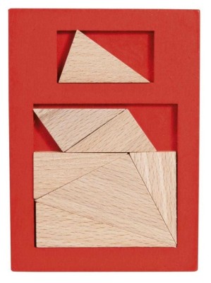 Joc logic IQ puzzle din lemn Extra piesa-4, Fridolin foto