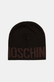 Moschino căciulă de l&acirc;nă culoarea negru, din țesătură unia, M2997 65165