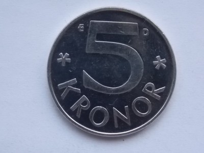 5 KRONOR 1993 SUEDIA-AUNC foto