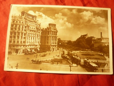 Ilustrata Bucuresti - Piata Senatului , interbelica (1932) foto