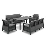 Set de mobilier de grădină Scandi Family linea duo grafit-gri rece