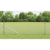 Gard Hexagonal vidaXL 0.8x10 m Oțel Galvanizat, St&acirc;lpi Gard vidaXL cu Spike 7 pcs &Oslash;32 mm 100 cm Oțel Galvanizat