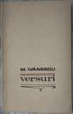 MIRCEA IVANESCU: VERSURI (VOLUM DEBUT 1968/DEDICATIE-AUTOGRAF PT MARCEL MIHALAS)