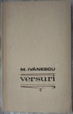 MIRCEA IVANESCU: VERSURI (VOLUM DEBUT 1968/DEDICATIE-AUTOGRAF PT MARCEL MIHALAS)