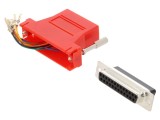 Adaptor D-Sub 25pin Mamă la RJ45 Roșu