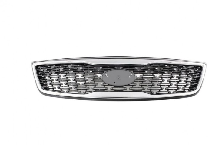 Grila radiator Kia Sorento (Xm), 10.2012-12.2014, model: Sport, montare fata, cu laminat cromate; argintiu, RapidAuto
