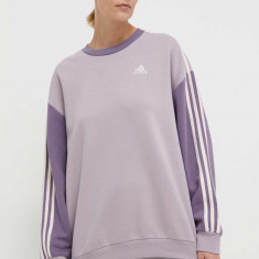 adidas bluză femei, culoarea violet, cu model IR6137