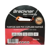 Furtun aer compresor profesional 15m din PVC si cuplare rapida universala Breckner Germany