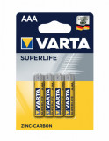 Baterie Varta SuperLife AAA R3 1,5V zinc carbon set 4 buc.