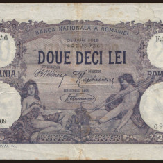 ROMANIA - 20 lei - IULIE 1919 . Stare foarte buna. Rara in aceasta stare !