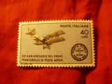 Serie 1 valoare Italia 1967- Aviatie, Nestampilat