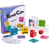 Puzzle interactiv si educativ, cub din lemn, 6in1, blocuri de constructii