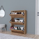 Dulap pantofi Aurskog 110x73,5x24cm pal stejar [en.casa] HausGarden Leisure, [en.casa]
