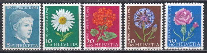 Elvetia 1963 - Pro Juventute - Flori, MNH
