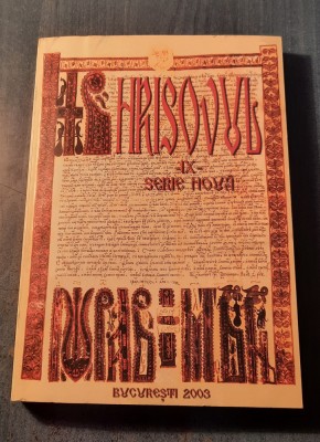 Hrisovul revista facultatii de arhivistica 9 seria noua 2003 foto