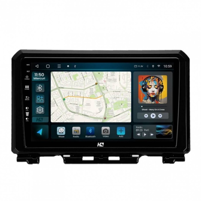 Navigatie Suzuki Jimny (2018-2022) 2GB RAM Android 13 GPS Wi-FI Carplay Android Auto USB Bluetooth Radio Waze Touchscreen 9 inch