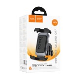 Suport Telefon Moto Bicicleta Hoco H82, Prindere Ghidon (Fixed Corners), Metalic, Gri
