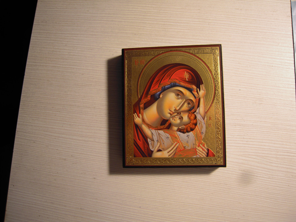 Reproducere icoana 3 infatisandu-o pe Maica Domnului cu Pruncul cu dm.  11.5x15cm | Okazii.ro