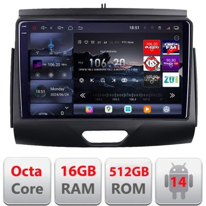 Navigatie Ford Ranger 2015- cu cd Android radio gps internet 8 core QLED 2K 16+512 360 Edotec CarStore Technology