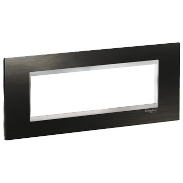 Rama Ornament 7M inox Schneider Eazy Styl negru crom LMR7737038 foto