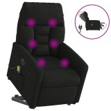Cumpara ieftin Fotoliu masaj rabatabil electric cu ridicare, negru, microfibra