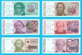 Argentina SET 6x (pick 323+324+326+327+328+329) 1+5+50+100+500+1000 Australes 1985-89 UNC; Rivadavia+Urquiza+Mitre+Sarmiento+Avellaneda+Roca