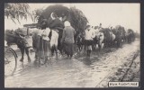 Fotografie tip carte Postala - WW1 Romania - Refugiati - Port Popular