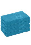 Cumpara ieftin Set 4 Prosoape Baie Lux Bumbac 100% Turquaz 550 GSM- 70x130 Cm