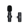 Microfon lavaliera wireless, flippy, 1 microfon si 1 receptor tip lightning, autonomie 1-3h, bluetooth 5.0, 70db, baterie 50 mah, negru
